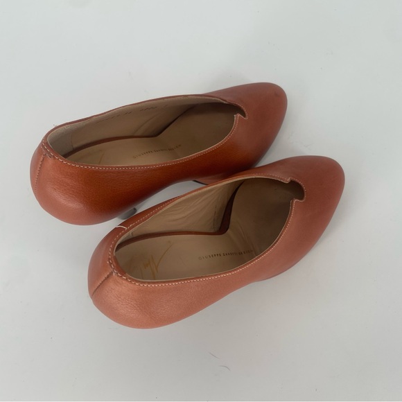 Giuseppe Zanotti Light Brown Leather Italian Wooden Heel Pumps - Picture 10 of 15